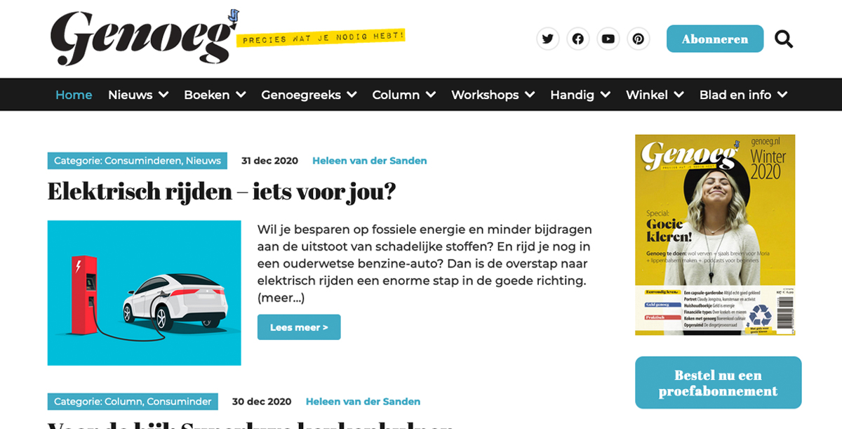 Website genoeg.nl